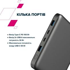 Батарея универсальная Canyon PB-2008 20000mAh PD/100W Q.C/3.0 Фото 7