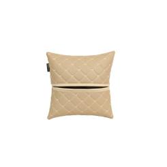 Подушка EVAtech ECO 30x30 см бежева з бежевою ниткою Фото 1