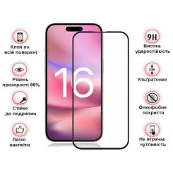 Стекло защитное BeCover Apple iPhone 16 Black Фото 2