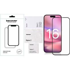 Стекло защитное BeCover Apple iPhone 16 Black Фото 3