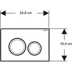Панель смыва Geberit Delta20 хром Фото 2