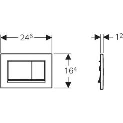 Панель смыва Geberit Sigma 30 хром мат Фото 1