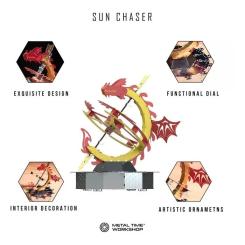 Конструктор Metal Time Колекцiйна модель Sun Chaser Dragon Stand Clock Со Фото 3