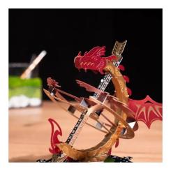 Конструктор Metal Time Колекцiйна модель Sun Chaser Dragon Stand Clock Со Фото 4