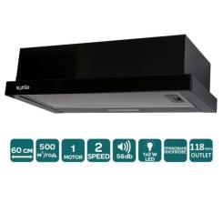 Вытяжка кухонная Ventolux GARDA 60 BK (500) LED Фото 2