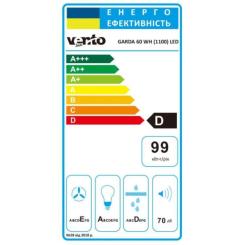 Вытяжка кухонная Ventolux GARDA 60 WH (1100) LED Фото 7
