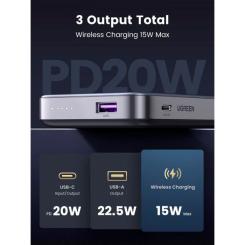 Батарея универсальная Ugreen 10000mAh 20W Mini Magnetic Wireless (15086) Фото 5