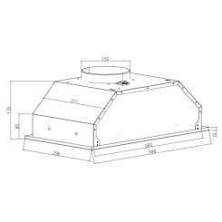 Вытяжка кухонная Interline BLOW S BL A/60/PB Фото 1