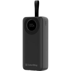 Батарея универсальная ColorWay 30 000 mAh EnergyPlus PD/18W, QC3.0/22.5W, Black Фото