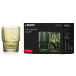 Набор стаканов Ardesto 200мл, 2шт, скло, зелений Фото 5