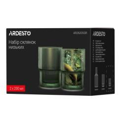 Набор стаканов Ardesto 200мл, 2шт, скло, зелений Фото 6