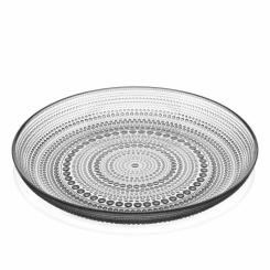 Тарелка Ardesto Verbena, 24.5см, скло, сірий Фото 1