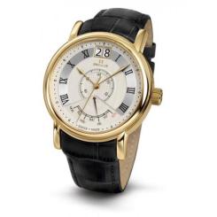 Наручные часы Seculus 4506.3.7003 white, pvd-y, black leather Фото