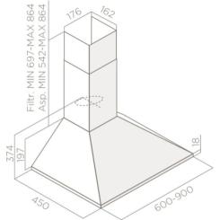 Вытяжка кухонная Elica CHIMMY LX WH/A/60 Фото 6