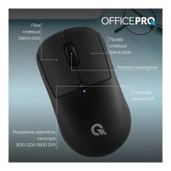 Мышка OfficePro M307B Silent Click Wireless/Bluetooth Black Фото 10