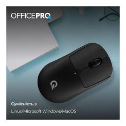 Мышка OfficePro M307B Silent Click Wireless/Bluetooth Black Фото 6