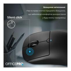 Мышка OfficePro M307B Silent Click Wireless/Bluetooth Black Фото 8