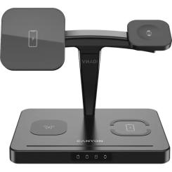 Зарядное устройство Canyon wireless charger WS-404 15W 4in1 Black Фото 1