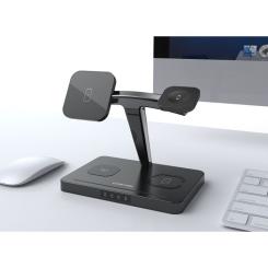 Зарядное устройство Canyon wireless charger WS-404 15W 4in1 Black Фото 3