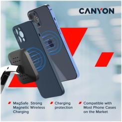 Зарядное устройство Canyon wireless charger WS-404 15W 4in1 Black Фото 5
