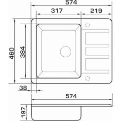 Мойка кухонная GRANADO ALANIS grafito Фото 6