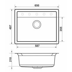 Мойка кухонная GRANADO ARTES ivory з сифоном Фото 6