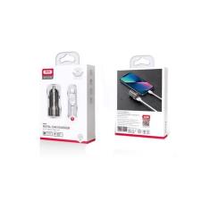 Зарядное устройство XO CC48 2.4A/2 USB + microUSB Grey Фото 3