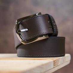 Ремень Grande Pelle Джинсовый Коричневый Фото 4