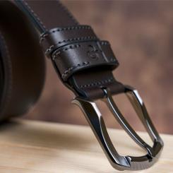 Ремень Grande Pelle Джинсовый Коричневый Фото 6