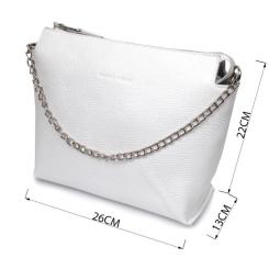 Сумка Grande Pelle Из натуральной кожи Белая Фото 2