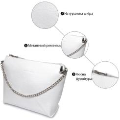 Сумка Grande Pelle Из натуральной кожи Белая Фото 3