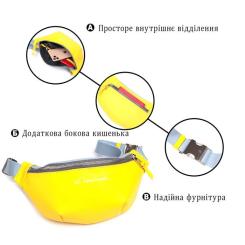 Сумка Grande Pelle Желто-голубая Фото 3