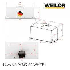 Вытяжка кухонная Weilor LUMINA WBG 66 WHITE Фото 11