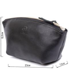 Косметичка Grande Pelle Из кожи Черная Фото 2