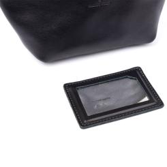 Косметичка Grande Pelle Из кожи Черная Фото 4