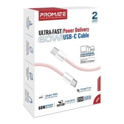 Дата кабель Promate USB-C to USB-C 2.0m Фото 1