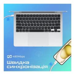 Дата кабель Promate USB-C to USB-C 2.0m Фото 3
