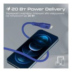 Дата кабель Promate USB-C to Lightning 1.2m Фото 3