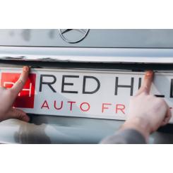 Рамка номерного знака RedHill невидимки чорні к-т 4шт Фото 5