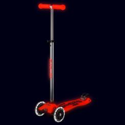 Самокат Micro Maxi Deluxe Glow LED Красная аура Фото 4