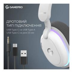 Наушники GamePro Asgard Bragi 7.1 RGB Tri-Mod White Фото 11