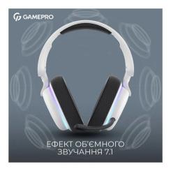 Наушники GamePro Asgard Bragi 7.1 RGB Tri-Mod White Фото 8