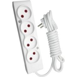 Сетевой удлинитель TECCO 3м 4 поста white Фото