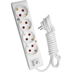 Сетевой удлинитель TECCO 5м 4 поста white Фото