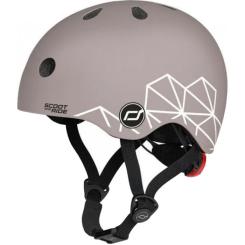 Шлем Scoot&Ride 45-51см, коричневый, с фонариком Фото