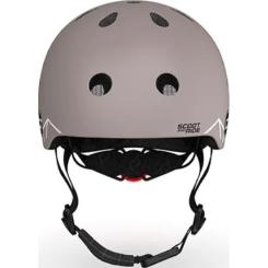 Шлем Scoot&Ride 45-51см, коричневый, с фонариком Фото 2