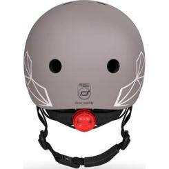 Шлем Scoot&Ride 45-51см, коричневый, с фонариком Фото 3