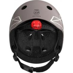 Шлем Scoot&Ride 45-51см, коричневый, с фонариком Фото 4