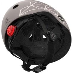 Шлем Scoot&Ride 45-51см, коричневый, с фонариком Фото 5