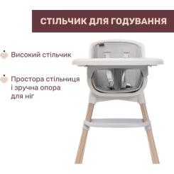 Стульчик для кормления Chicco Polly Zest Plus світло-сірий Фото 1